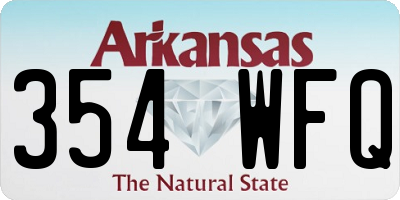 AR license plate 354WFQ