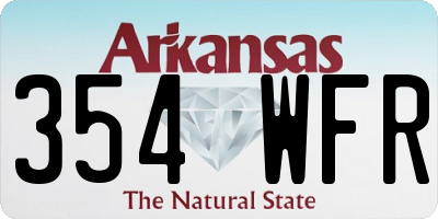AR license plate 354WFR