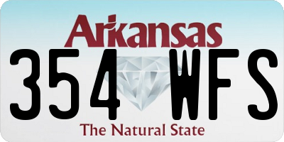 AR license plate 354WFS