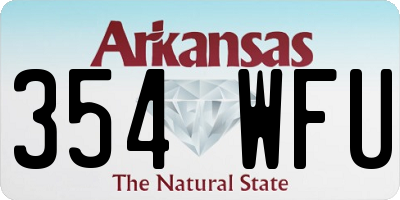 AR license plate 354WFU