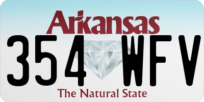 AR license plate 354WFV