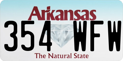 AR license plate 354WFW