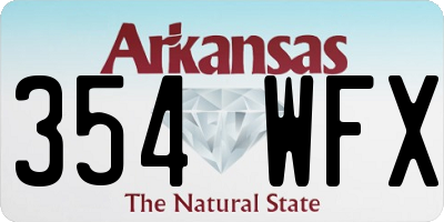 AR license plate 354WFX