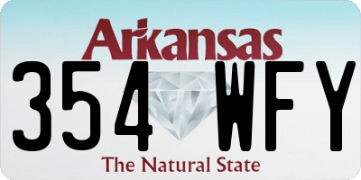 AR license plate 354WFY