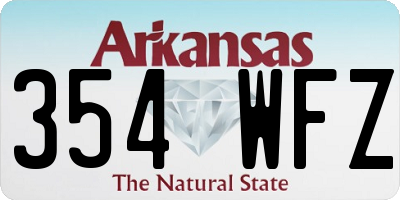 AR license plate 354WFZ
