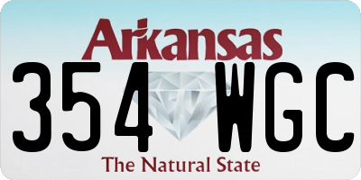 AR license plate 354WGC