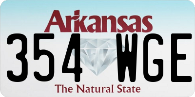 AR license plate 354WGE