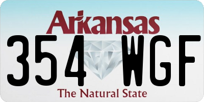 AR license plate 354WGF
