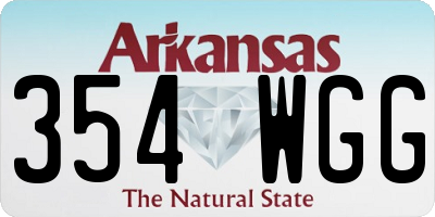 AR license plate 354WGG