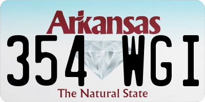 AR license plate 354WGI