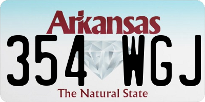 AR license plate 354WGJ