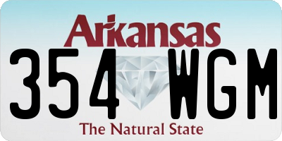 AR license plate 354WGM