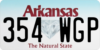 AR license plate 354WGP