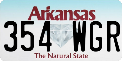 AR license plate 354WGR