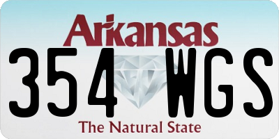 AR license plate 354WGS