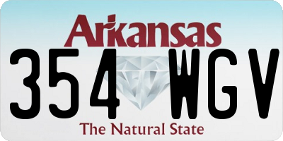 AR license plate 354WGV