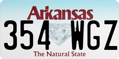 AR license plate 354WGZ