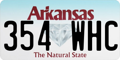 AR license plate 354WHC