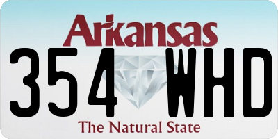 AR license plate 354WHD