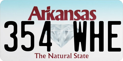 AR license plate 354WHE