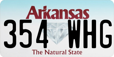 AR license plate 354WHG