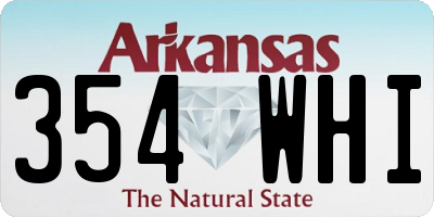AR license plate 354WHI