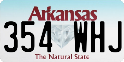 AR license plate 354WHJ
