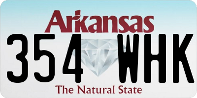 AR license plate 354WHK