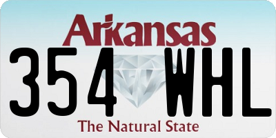 AR license plate 354WHL