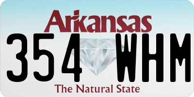 AR license plate 354WHM