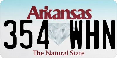 AR license plate 354WHN
