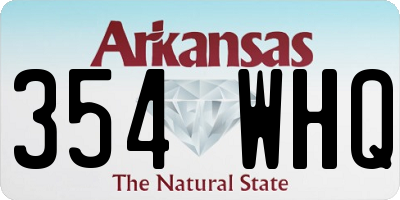 AR license plate 354WHQ