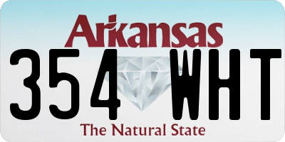AR license plate 354WHT