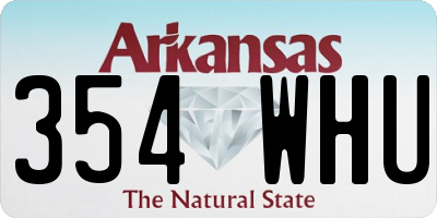 AR license plate 354WHU