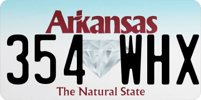 AR license plate 354WHX