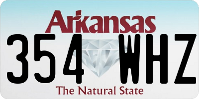 AR license plate 354WHZ