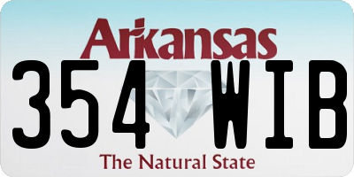 AR license plate 354WIB