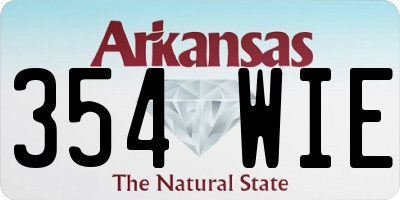 AR license plate 354WIE