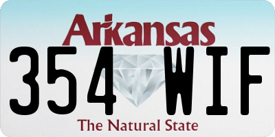 AR license plate 354WIF