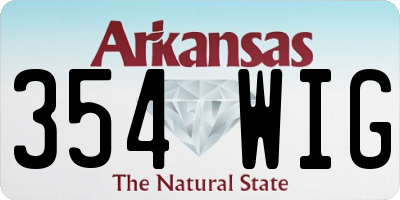 AR license plate 354WIG