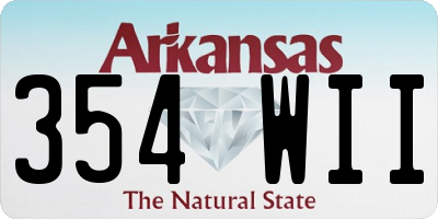 AR license plate 354WII