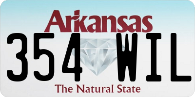 AR license plate 354WIL