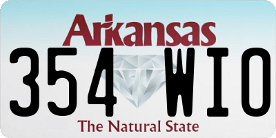 AR license plate 354WIO