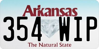 AR license plate 354WIP