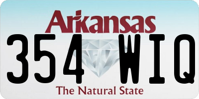 AR license plate 354WIQ