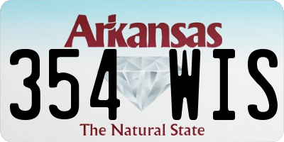 AR license plate 354WIS