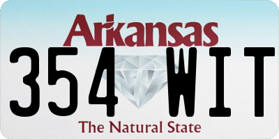 AR license plate 354WIT