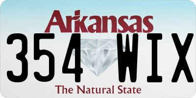 AR license plate 354WIX