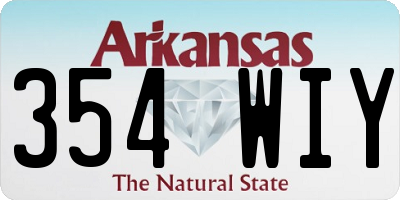 AR license plate 354WIY
