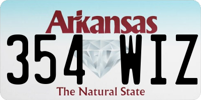 AR license plate 354WIZ